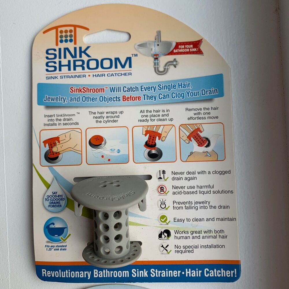 NEW Original SinkShroom Bathroom Kitchen Sink Shroom Drain Filter Cover